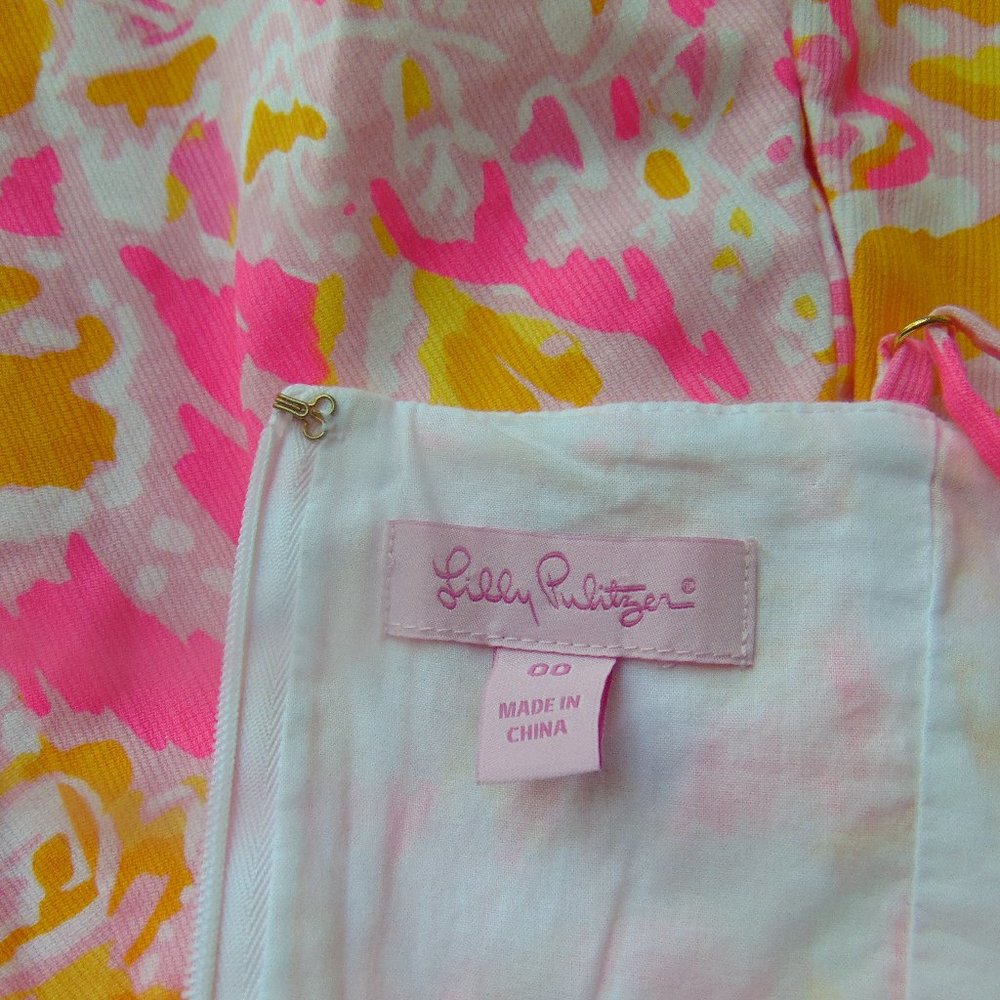Lilly Pulitzer Pink and Yellow Floral Mini Dress - Picture 9 of 9